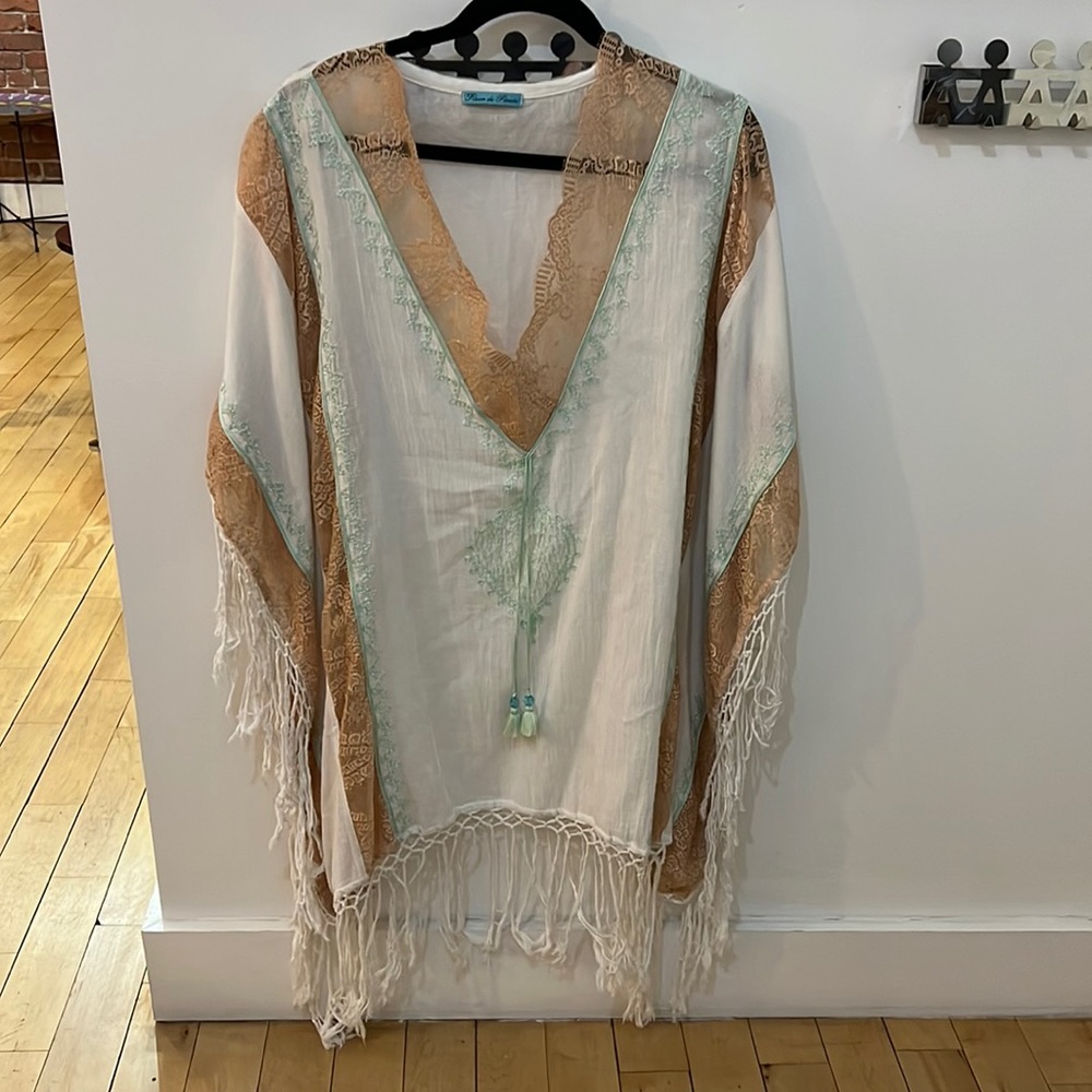 Fleur de Pirate Embroidered Caftan OS - Picture 1 of 14